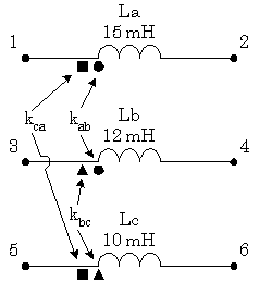 Mutual Inductances with Different Coupling Values