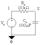 Circuit for pulse response example