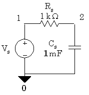 Circuit for PWL Transient Example