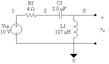 Passive 2nd-Order High-Pass Filter